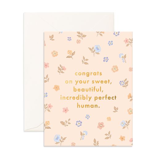 Perfect Human Floral Greeting Card