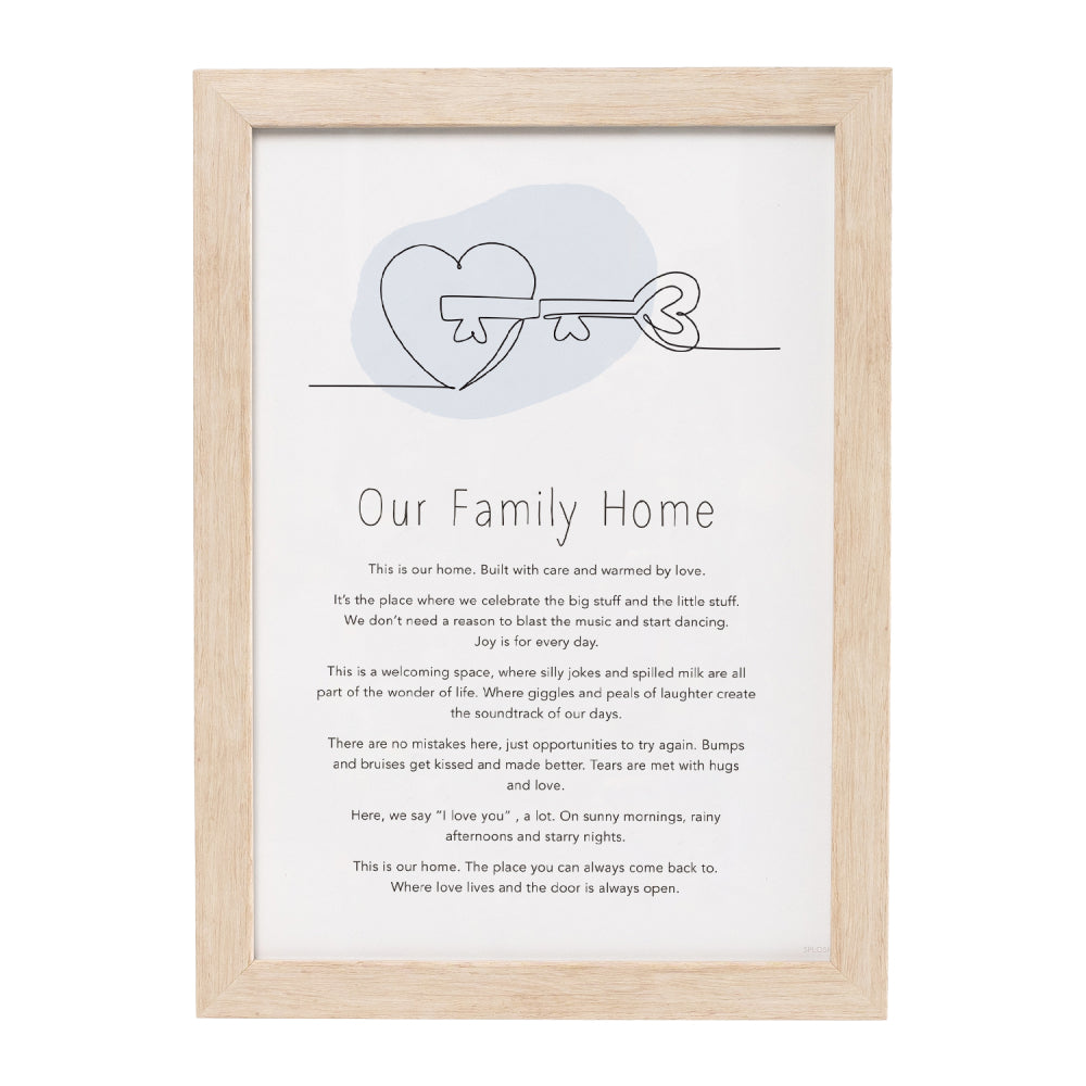 Gift of words: Our family home