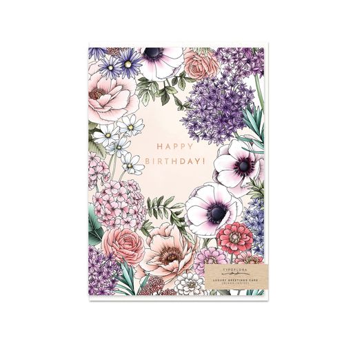 Happy Birthday Pastel Greeting Card