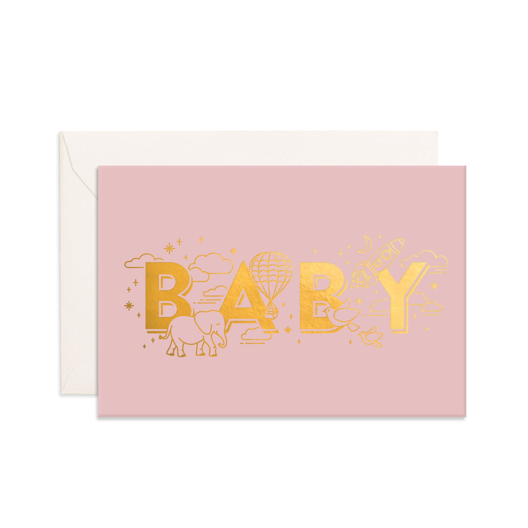 Baby Pink Mini Greeting Card