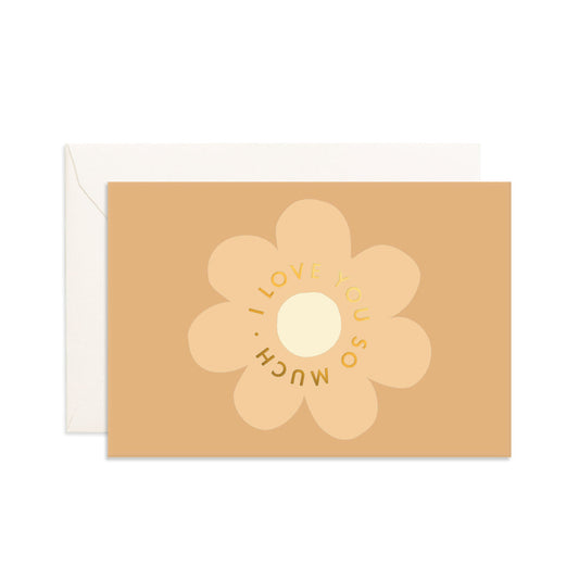 Love You Flower Mini Greeting Card