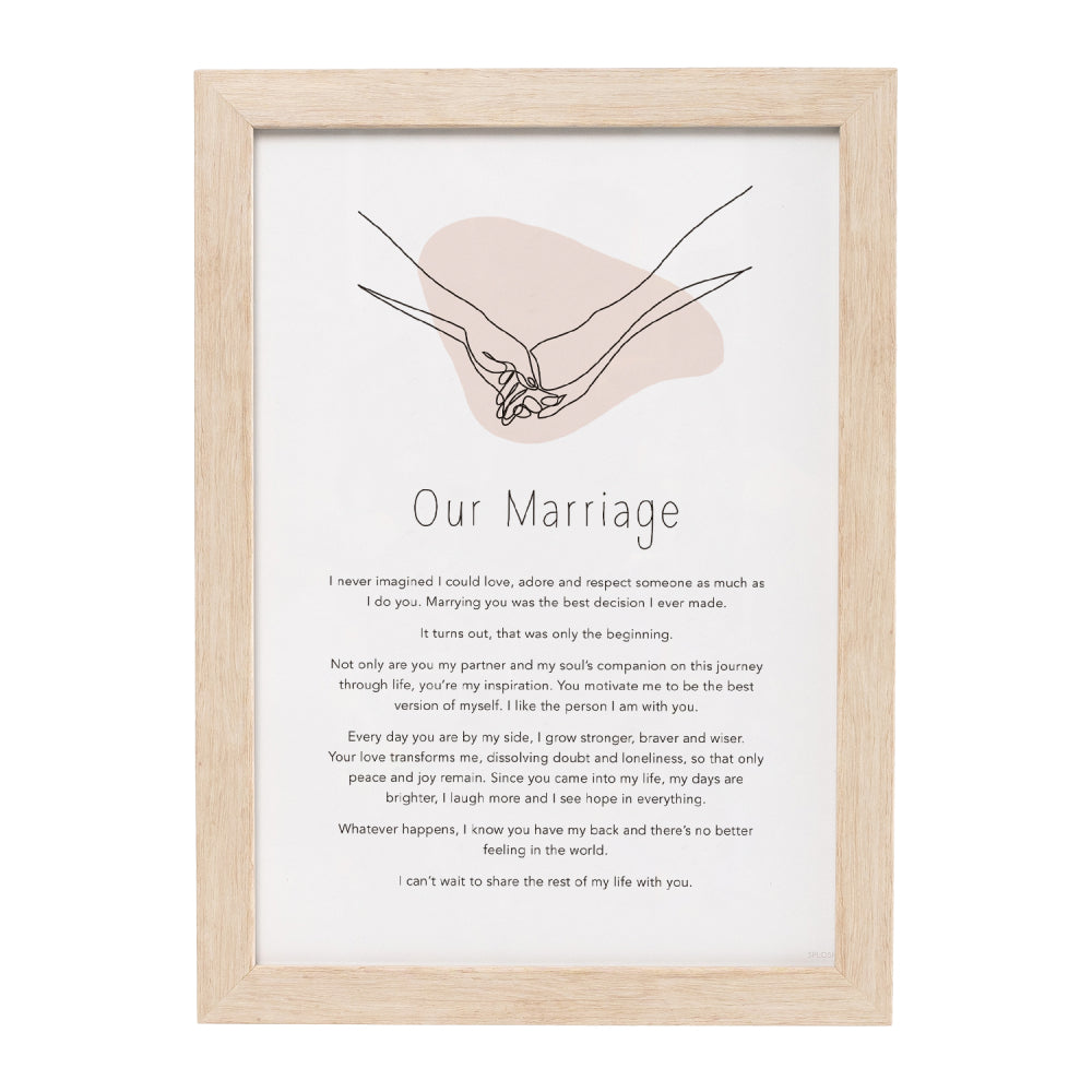 Gift of words: Our Marriage