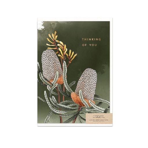 Thinking of You Banksia Greeting Card
