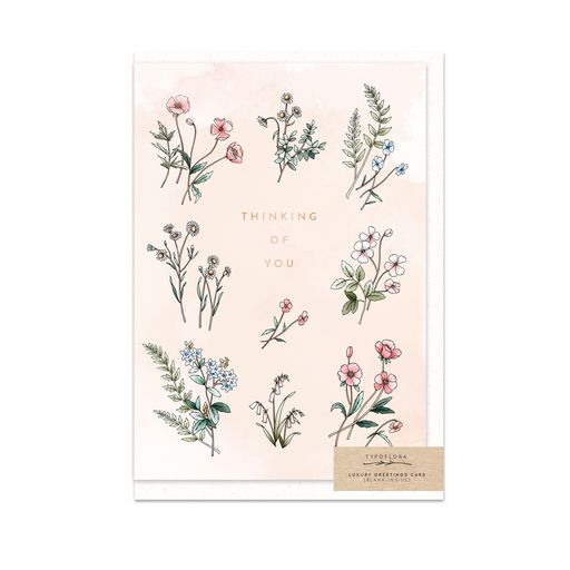 Think of your floral Greeting Card
